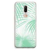 Palmbladeren: OnePlus 6 Transparant Hoesje