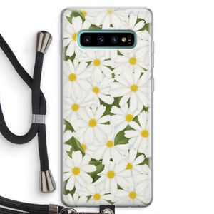 Summer Daisies: Samsung Galaxy S10 Plus Transparant Hoesje met koord