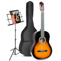MAX SoloArt klassieke akoestische gitaar met muziekstandaard - - thumbnail