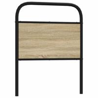Hoofdbord 80 cm staal en bewerkt hout sonoma eikenkleurig