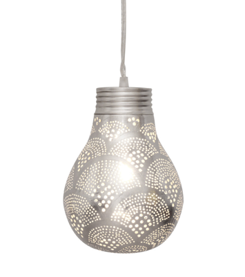 Hanglamp Pear Zilver Fan in 2 maten