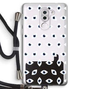 Eyes pattern: Honor 6X Transparant Hoesje met koord