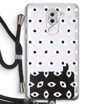Eyes pattern: Honor 6X Transparant Hoesje met koord