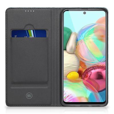 Samsung Galaxy A71 Book | Wallet Case | Wood Blue