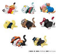One Piece Mega Cat Project Trading Figure Egghead NyanPieceNyan! Stickie! 3 cm Assortment (8)