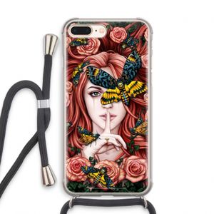 Lady Moth: iPhone 8 Plus Transparant Hoesje met koord
