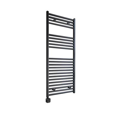 Electrische Wifi Radiator Sanicare HPW Carini 111,8x60 cm Mat Zwart Met Thermostaat Zwart Linksonder