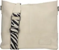 Zebra merel schoudertas crème