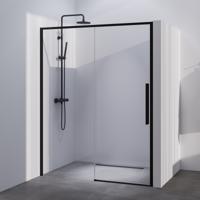 BRAUER Season nisdeur model B met schuifdeur helder glas 140x200 omkeerbaar incl. glascoating Season-Mat Zwart