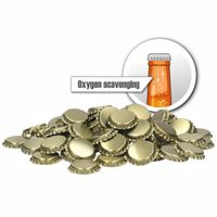 Kroonkurken 26 mm - O2 absorberend - goud - 10.000 st. Kroonkurken 26 mm - O2 absorberend - goud - 10.000 st.