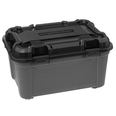 Opberg box - zwart - 80 liter - 67 x 39 x 47cm - met deksel - waterdicht Opberg box - zwart - 80 liter - 67 x 39 x 47cm - met deksel - waterdicht