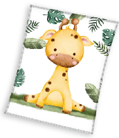 Sweet Home Giraffe fleece plaid Wit 110x140cm Sweet Home Giraffe fleece plaid Wit 110x140cm