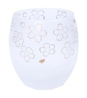 Witte Glazen Sakeset - Sakura - Set van 2 stuks - 8.8 x 7.5 x 9.2cm 345ml