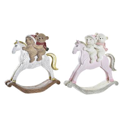 Kerstversiering DKD Home Decor Hars (14 x 4,5 x 15 cm) (2 Stuks)