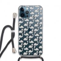 Zwanen: iPhone 13 Pro Max Transparant Hoesje met koord
