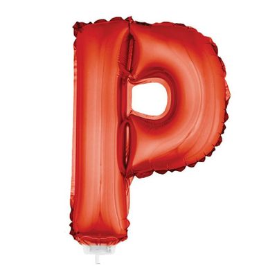 Opblaasbare letter ballon P rood 41 cm