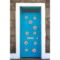 Verjaardag Leeftijd stickers pakket - 16 jaar thema - 10x stuks - 2 formaten - versiering