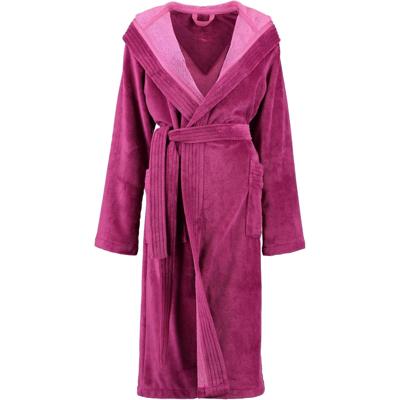 Cawö Cawö Dames Badjas met Capuchon 802 - Beere 36/38