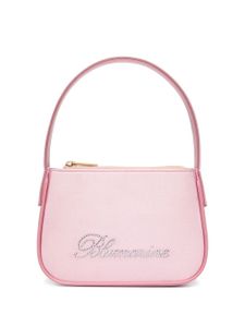 Blumarine mini sac à logo strassé - Rose