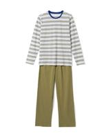 HEMA Herenpyjama Jonas jersey retro gebroken wit (gebroken wit)