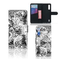 Telefoonhoesje met Naam Xiaomi Mi 9 Lite Skulls Angel | Portemonnee hoesje