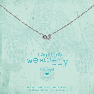 Heart to get N359BUT17S Ketting Butterfly Together zilver 40-44 cm