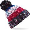 Beechfield CB486 Corkscrew Pom Pom Beanie - Black Jacks - One Size