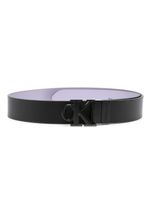 Calvin Klein Jeans ceinture en cuir à boucle logo - Noir