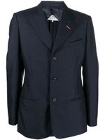 Maison Margiela blazer à simple boutonnage - Bleu