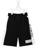 Iceberg Kids short à logo imprimé - Noir