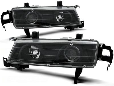 Tuning-Tec Koplampen dual halo rims HONDA PRELUDE 02 92-01 97 ANGEL EYES ZWART