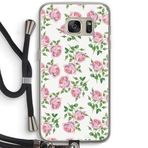 Kleine roosjes: Samsung Galaxy S7 Transparant Hoesje met koord