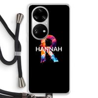 Abstract Spectrum: Huawei P50 Pro Transparant Hoesje met koord
