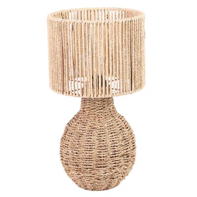 Tafellamp Boho - zeegras - rond/bol - 41 cm - Boho/ibiza stijl - natuurlijk wonen