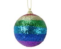 Kerstbal foam d8cm multi - Ksd