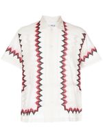 BODE chemise à motif zigzag brodé - Blanc BODE chemise à motif zigzag brodé - Blanc