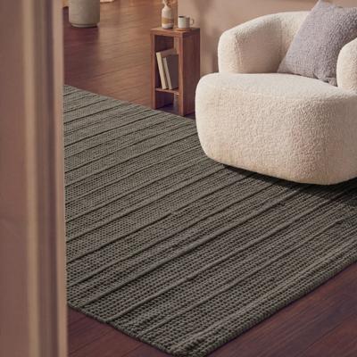 Vloerkleed Parker Rechthoekig - Bruin Grijs 150x80cm - Wol - Dekbed-Discounter.nl