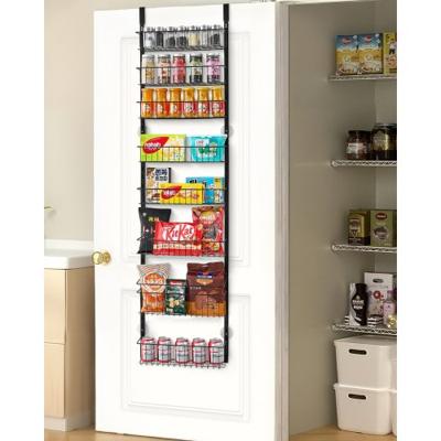VEVOR Pantry Organizer Muurbevestigde 8-laags kruidenrekken Zwart