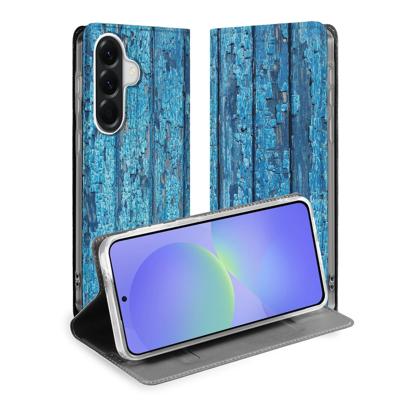 Samsung Galaxy A37 | Flip Style Cover | Wood Blue