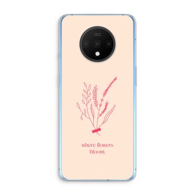 Where flowers bloom: OnePlus 7T Transparant Hoesje