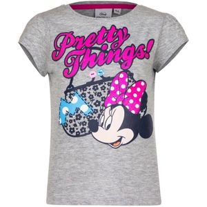Minnie Mouse t-shirt grijs voor meisjes 128  -