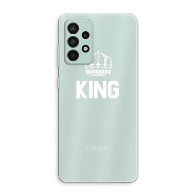 King zwart: Samsung Galaxy A52s 5G Transparant Hoesje