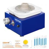 VEVOR Aardewerk Wiel pottenbakkersschijf keramische wielmachine 30 W blauw elektrische pottenbakkersschijfmachine 10 cm pottenbakkersschijfmachine