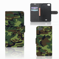 Wiko Rainbow Jam Telefoon Hoesje Army Dark - thumbnail