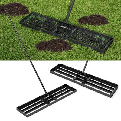 Nivelleerhark met Ergonomisch Handvat Robuust Gazongereedschap Egaliseerhark Vlakmaker 106 x 25 cm Zwart