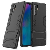 Armor Series Huawei P30 Pro Hybrid Case met Standaard - Zwart