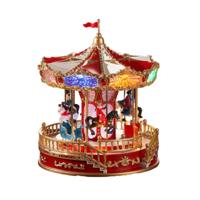 Carrousel led werkt op batterijen l23,5xw23,5xh28,5cm kerst - Luville