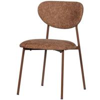 WOOOD Valor Eetkamerstoelen - Polyester - Bruin - Set van 2 - thumbnail