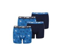 Puma Logo Boxershort 4-Pack KIDS Blauw Combi - Maat 128 - Kleur: Blauw | Soccerfanshop