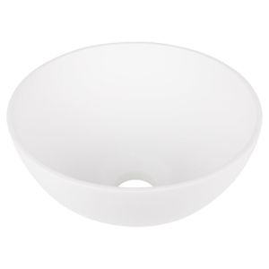 Differnz Ruz waskom 25x25x11.5cm Solid Surface Rond Mat Wit 38.150.04